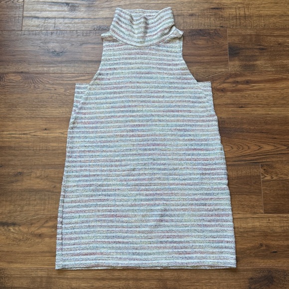 Anthropologie Akemi + Kin Sleeveless Striped Cowl Neck Shift Dress Size Small - Picture 3 of 10
